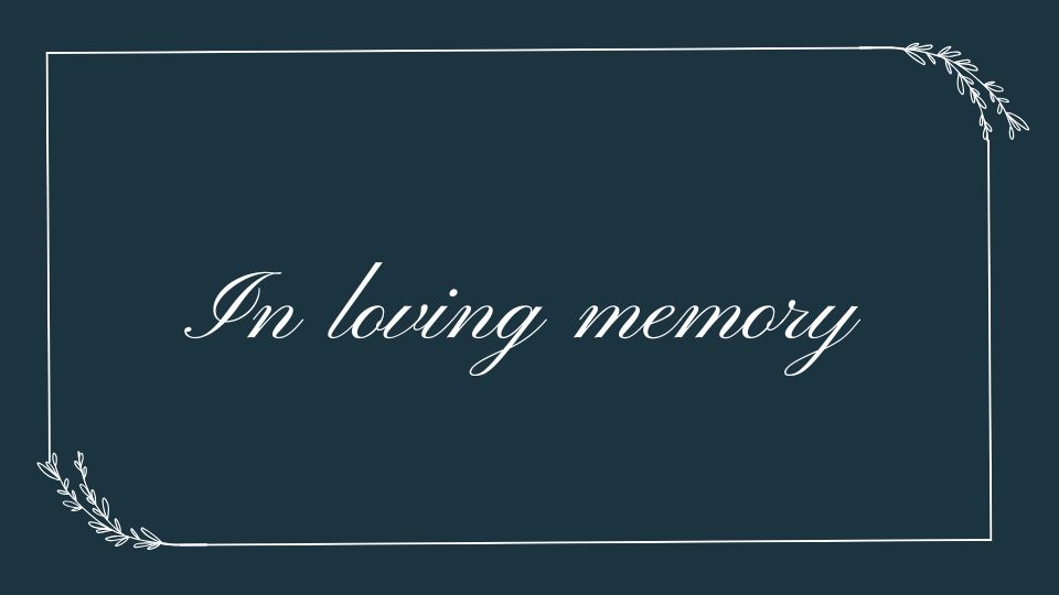 In loving memory